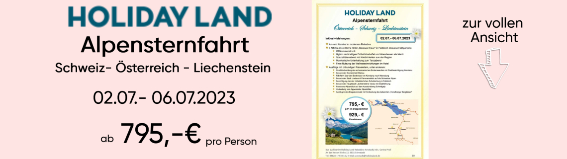 Alpensternfahrt schweiz oesterreich liechenstein