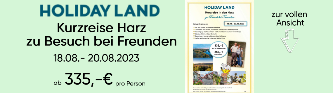 Kurzreise Harz zu Besuch bei Freunden 2023